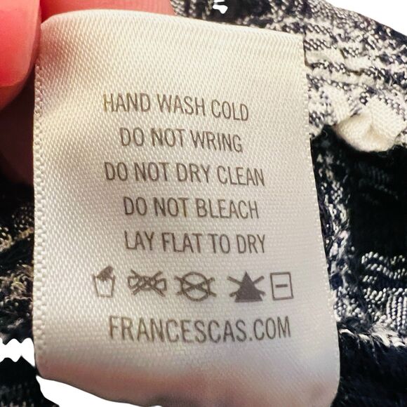 Blue Rain Crop Top L Black White Rouched Boho Y2K Grunge Punk Festival Concert - Picture 8 of 11